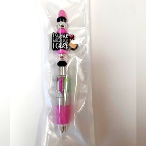 I Swear Because I Care Beadable Pen - Multicolor